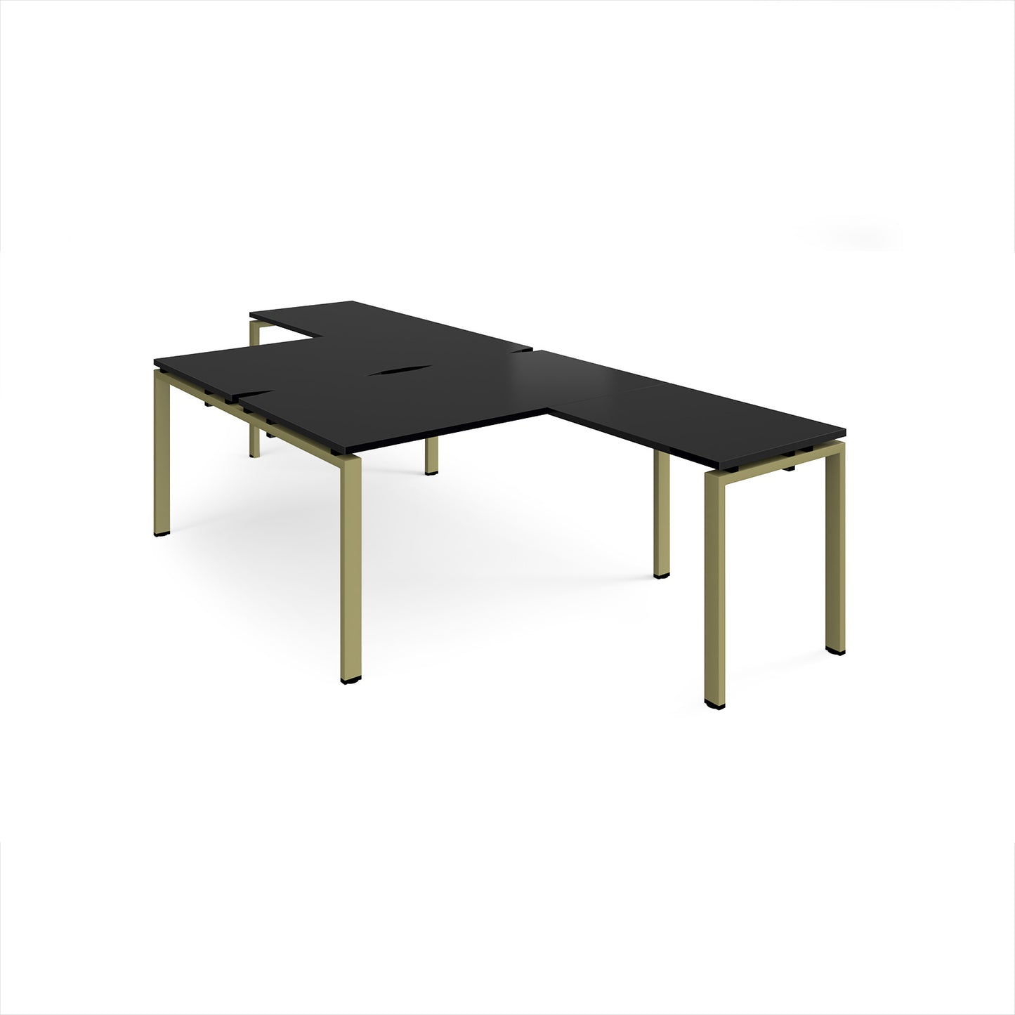 Adapt back to back desk with return - ER14168-GN-BK