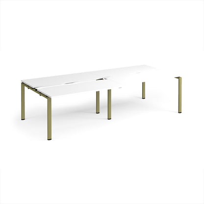 Adapt sliding top double B2B desks 1200mm deep - STE2812-GN-WH