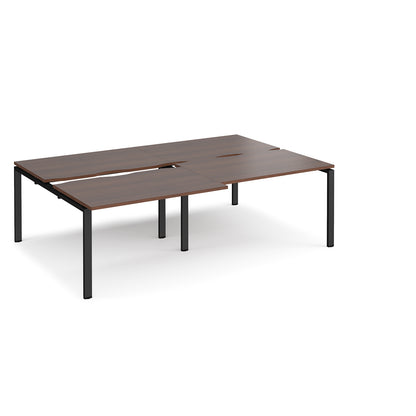 Adapt sliding top double B2B desks 1600mm deep - STE2416-K-W