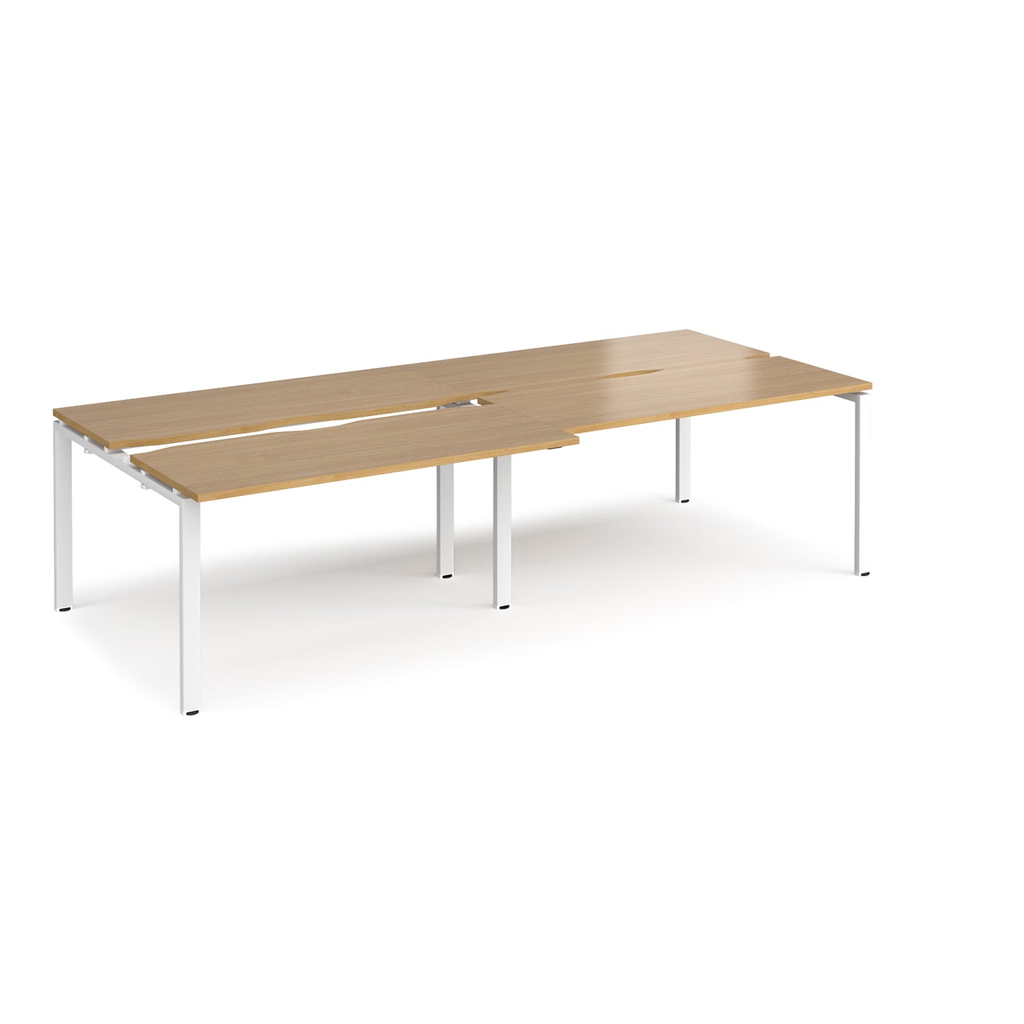 Adapt sliding top double B2B desks 1200mm deep - STE2812-WH-O