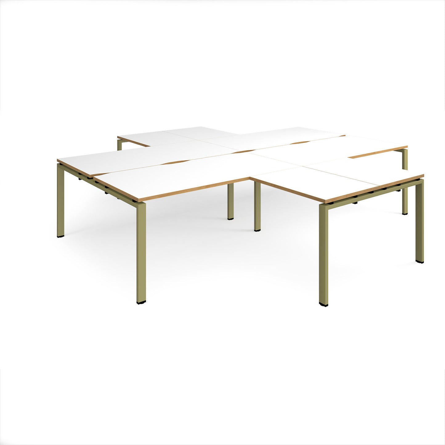 Adapt 4 desk cluster with returns - ER32168-GN-WO