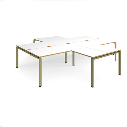 Adapt 4 desk cluster with returns - ER32168-GN-WO