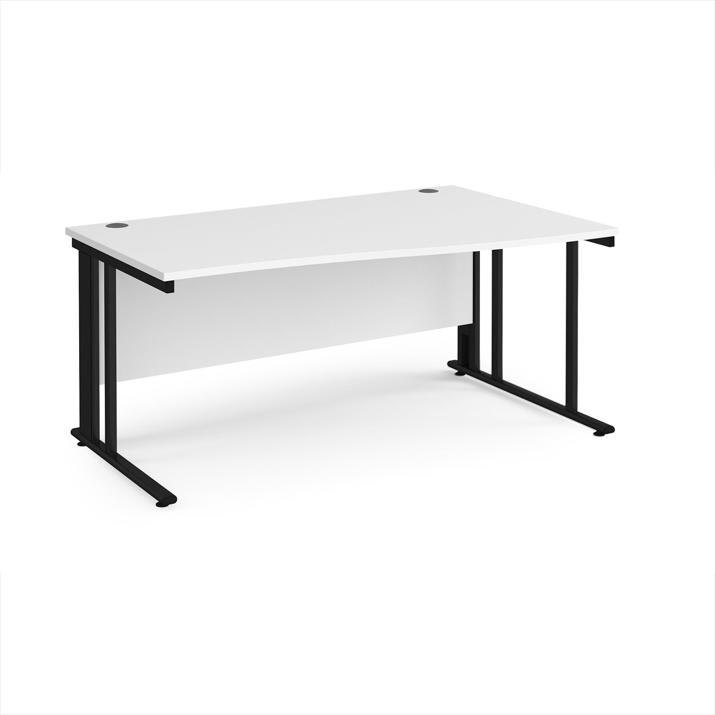 Maestro 25 cable managed right hand wave desk - MCM16WRKWH