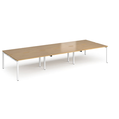 Adapt triple back to back desks 1600mm deep - E4216-WH-O