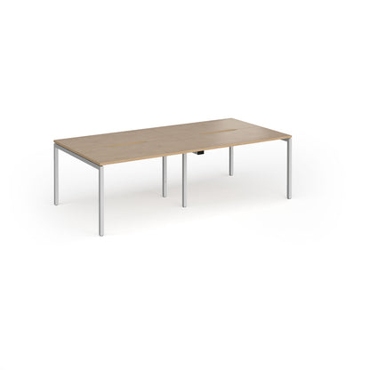 Connex Plus Goal Post Double Back to Back Desks 1200mm deep - GCO2412-S-KO
