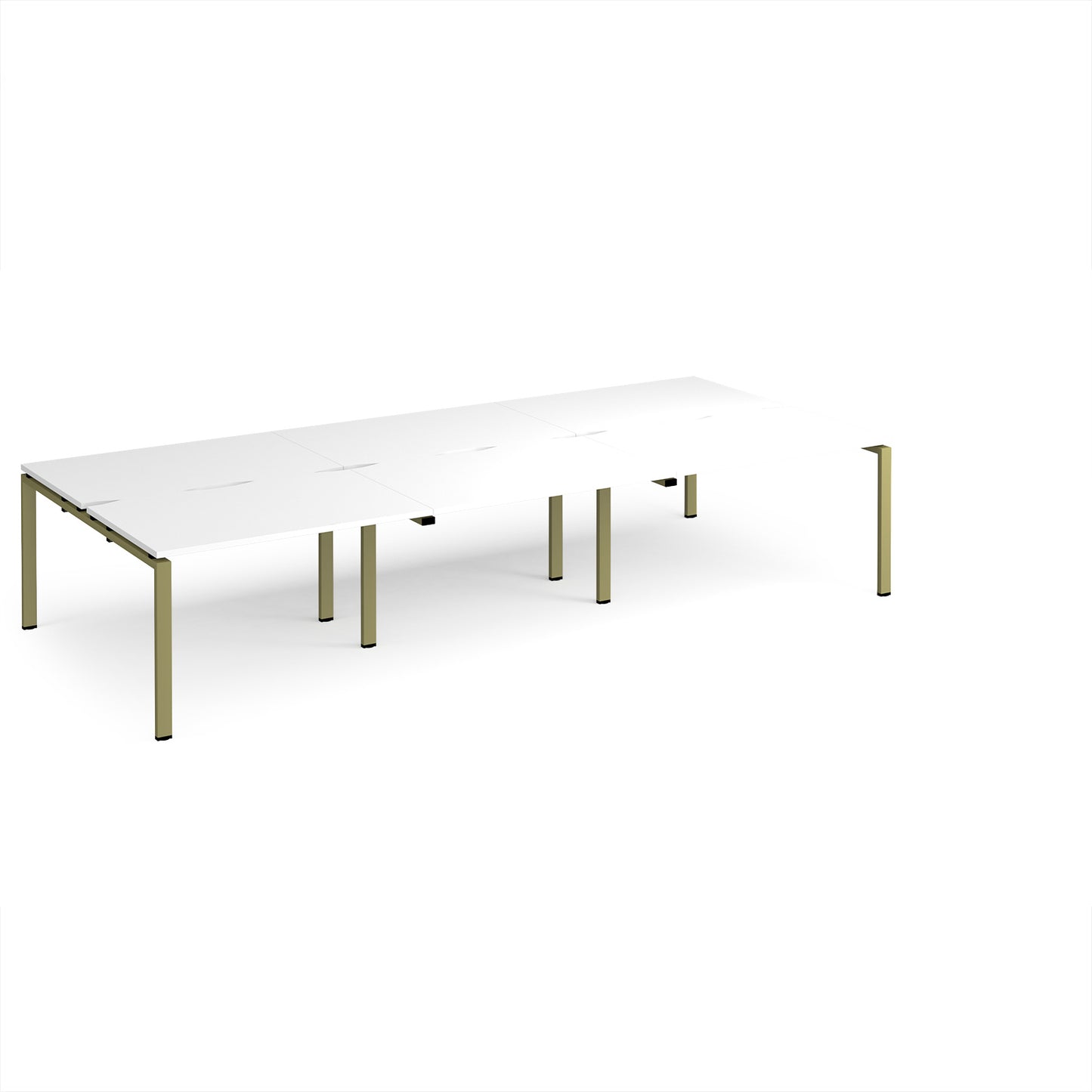 Adapt triple back to back desks 1600mm deep - E3616-GN-WH