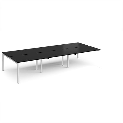 Adapt triple back to back desks 1600mm deep - E3616-WH-BK