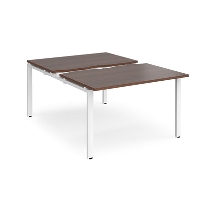 Adapt sliding top B2B desks 1600mm deep - STE1216-WH-W