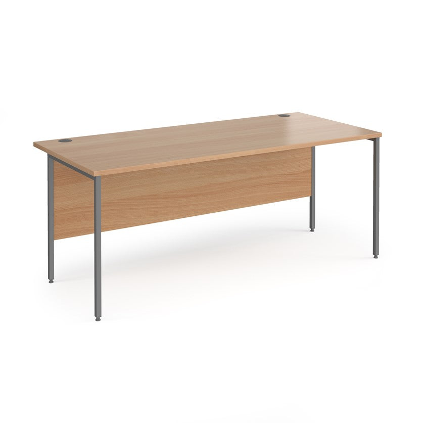 H-Frame straight desk 80cm deep