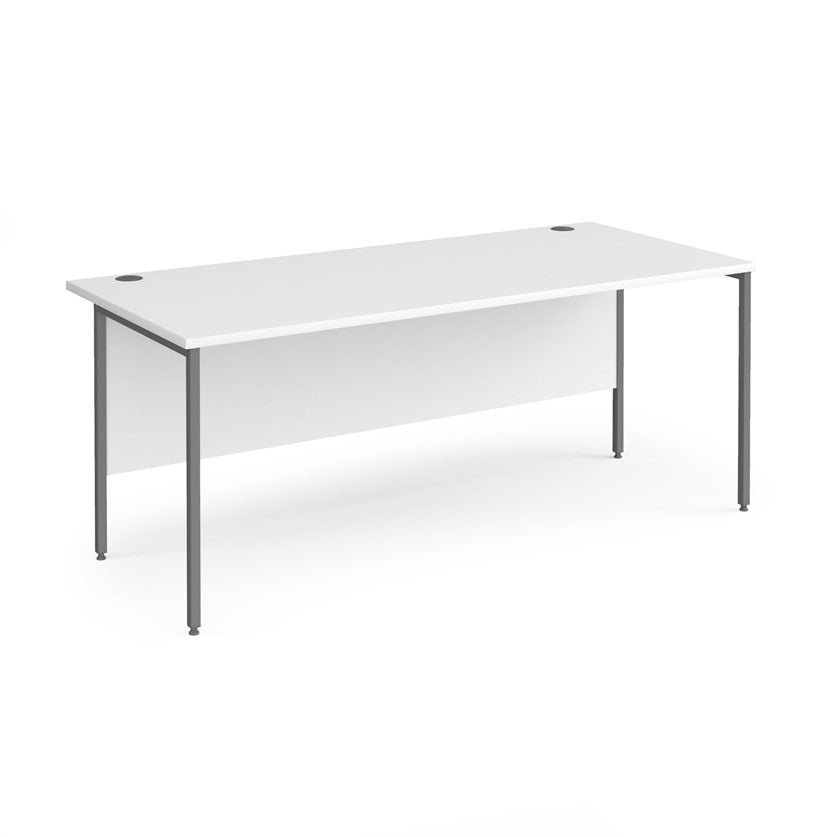 H-Frame straight desk 80cm deep