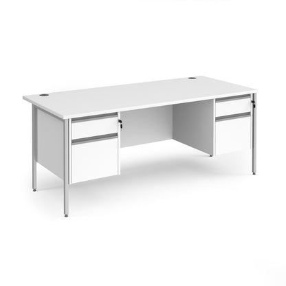 H-Frame straight desk 80cm deep