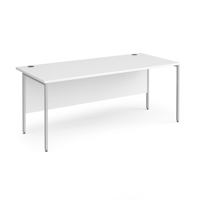 H-Frame straight desk 80cm deep