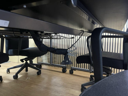Executive Meeting Table With Power Supply- Adjustable Swivel Chairs