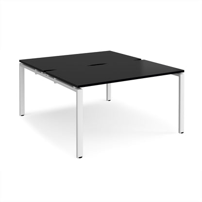 Adapt back to back desks 1600mm deep - E1416-WH-BK