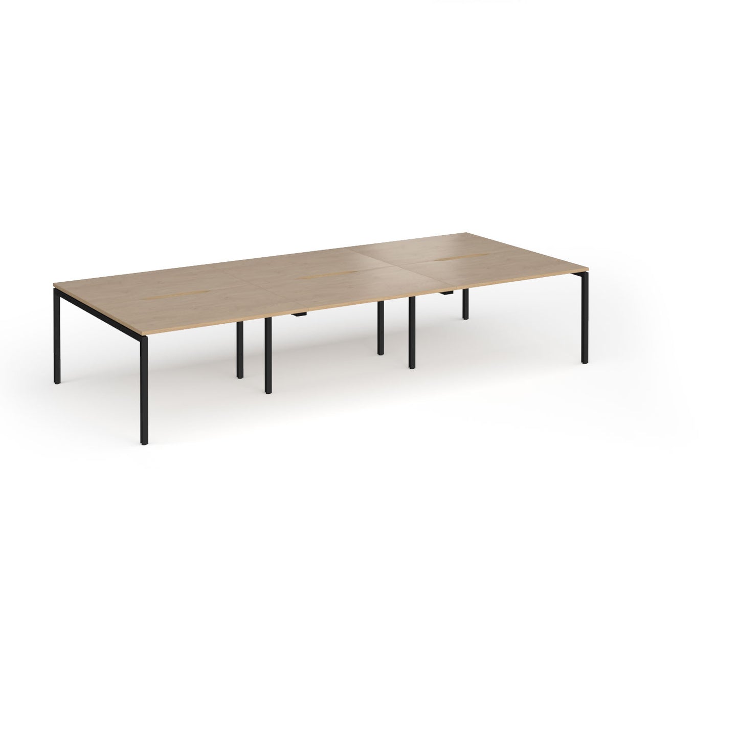 Connex Plus Goal Post Double Back to Back Desks 1600mm deep - GCO3616-K-KO