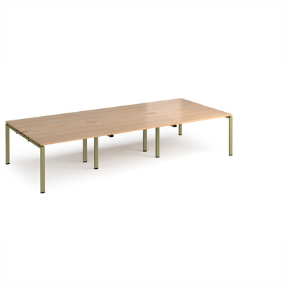 Adapt triple back to back desks 1600mm deep - E3616-GN-B