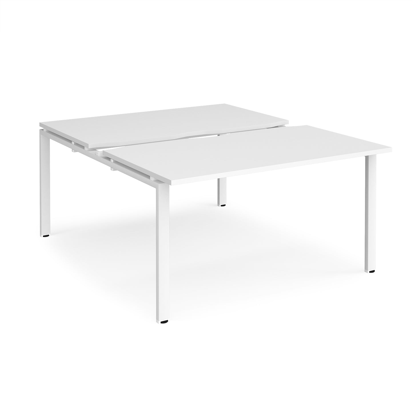 Adapt sliding top B2B desks 1600mm deep - STE1416-WH-WH