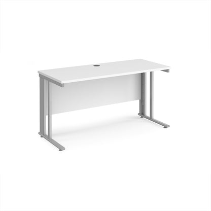 Maestro 25 cable managed 600mm deep desk - MCM614SWH