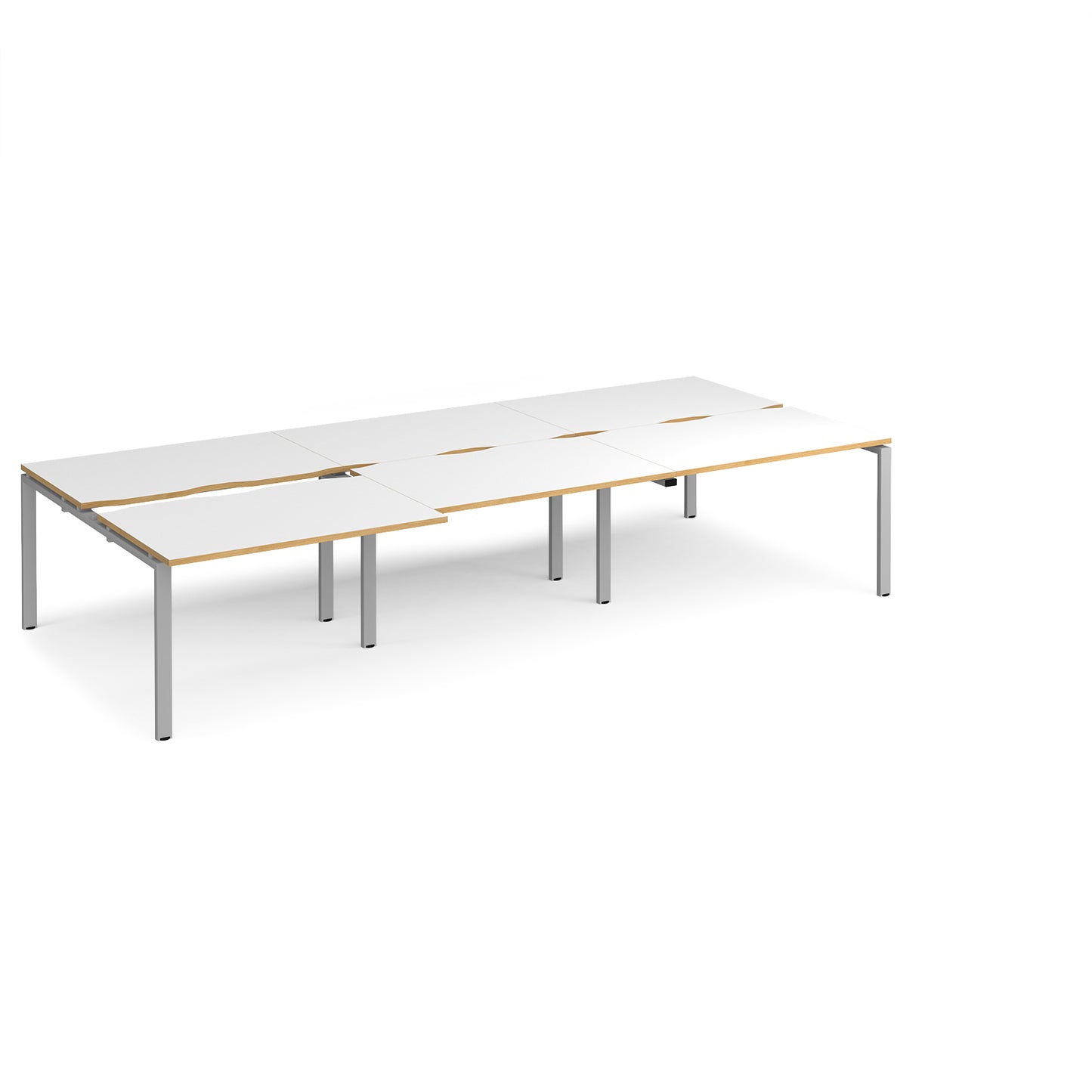 Adapt sliding top triple B2B desks 1600mm deep - STE3616-S-WO