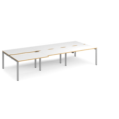 Adapt sliding top triple B2B desks 1600mm deep - STE3616-S-WO
