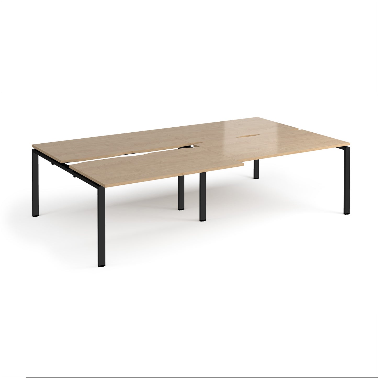 Adapt sliding top double B2B desks 1600mm deep - STE2816-K-KO