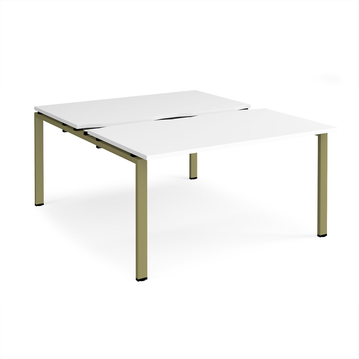 Adapt sliding top B2B desks 1600mm deep - STE1416-GN-WH