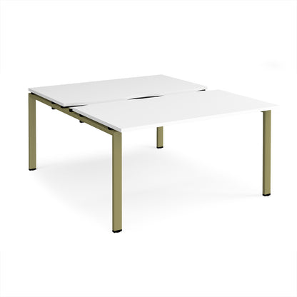 Adapt sliding top B2B desks 1600mm deep - STE1416-GN-WH