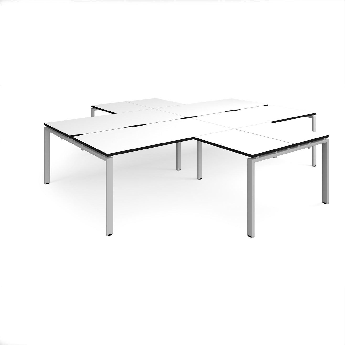 Adapt 4 desk cluster with returns - ER32168-S-WK