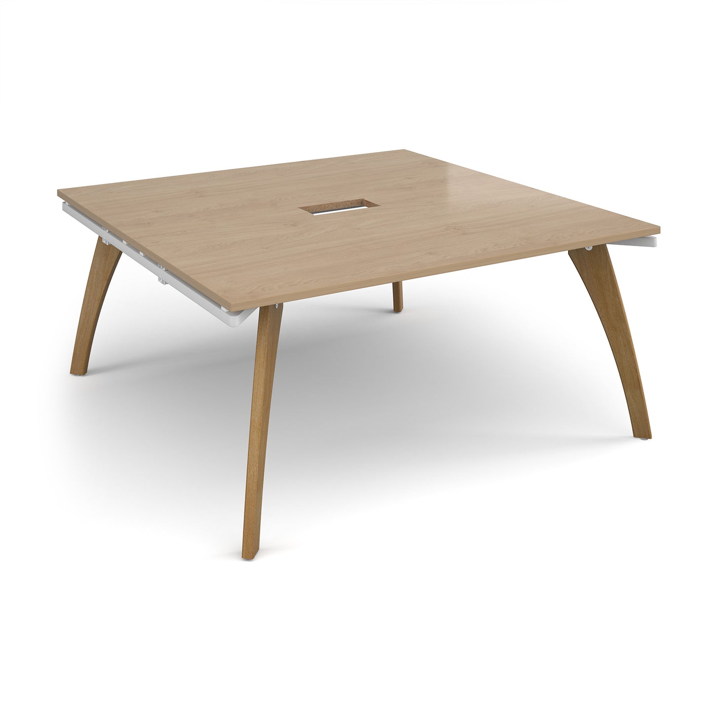 Fuze square power ready boardroom table - FZBT1616-CO-WH-KO