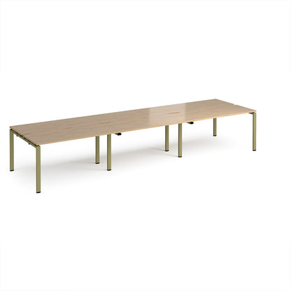 Adapt triple back to back desks 1200mm deep - E4212-GN-KO