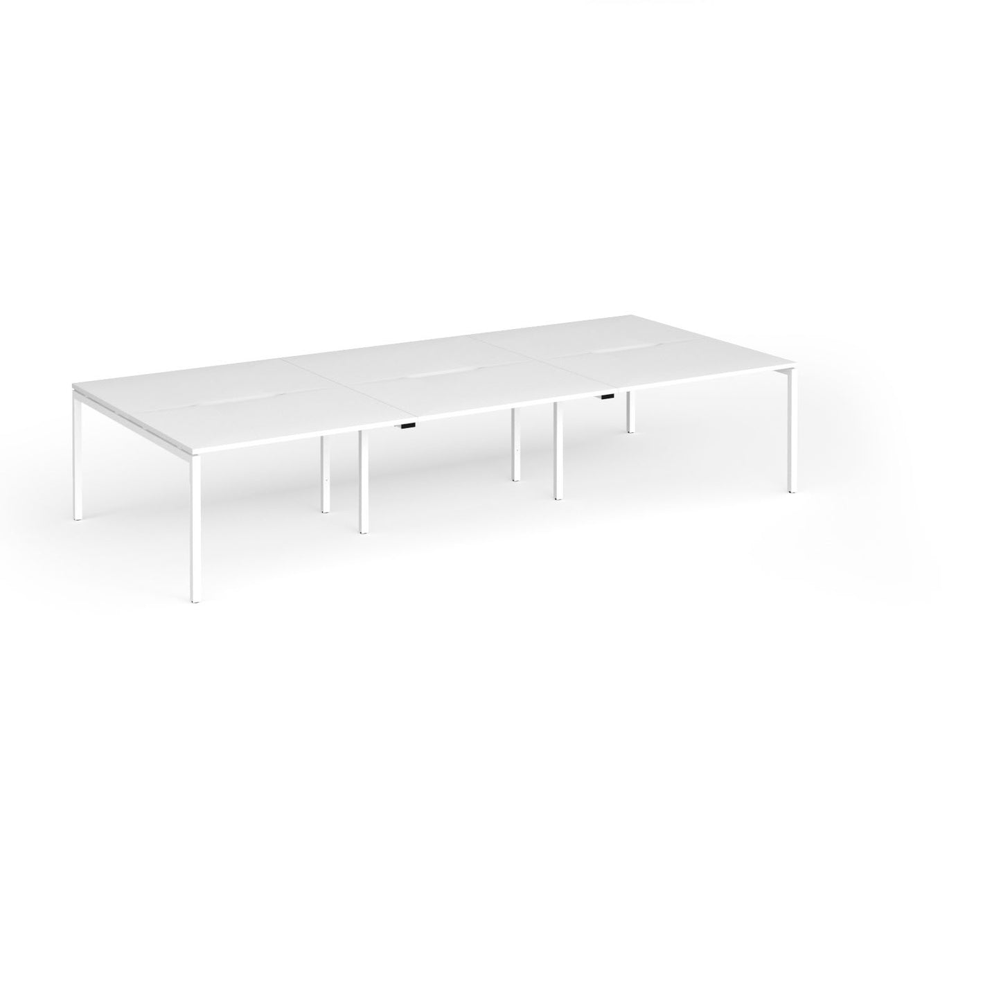 Connex Plus Goal Post Double Back to Back Desks 1600mm deep - GCO3616-WH-WH