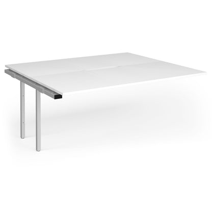 Connex Plus Goal Post back to back add on desks 1600mm deep - GCO1816-AB-S-WH