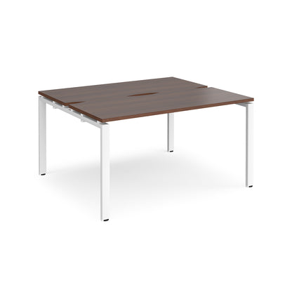 Adapt back to back desks 1200mm deep - E1412-WH-W