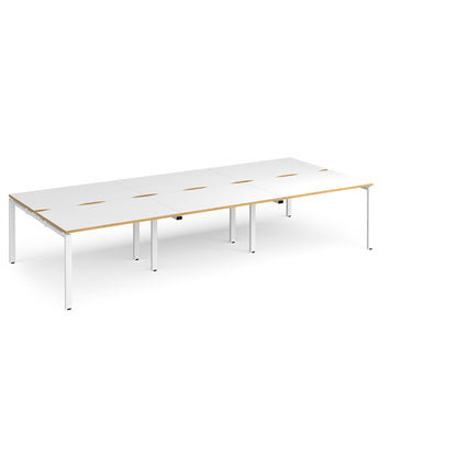 Adapt triple back to back desks 1600mm deep - E3616-WH-WO