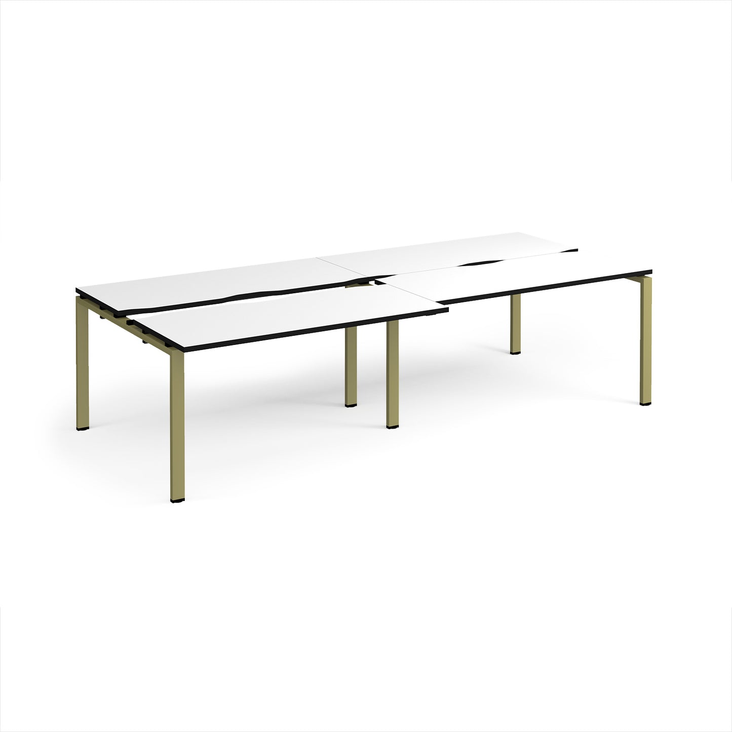 Adapt sliding top double B2B desks 1200mm deep - STE2812-GN-WK