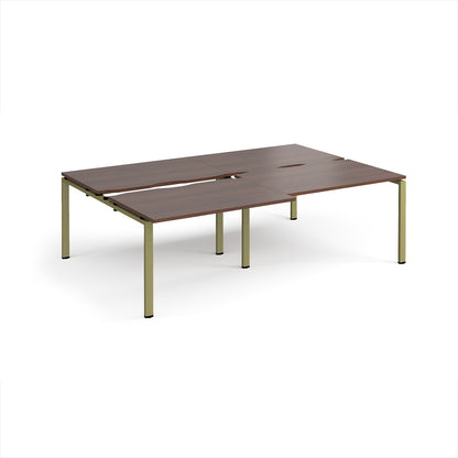 Adapt sliding top double B2B desks 1600mm deep - STE2416-GN-W