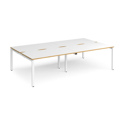 Adapt double back to back desks 1600mm deep - E2816-WH-WO