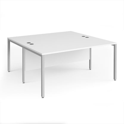 Maestro 25 bench back to back straight desks 1600mm - MB1616BSWH