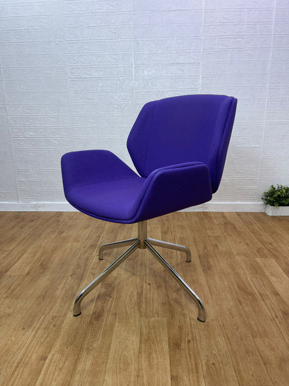 Boss Design Kruze Purple Swivel Tub Chair / Reception / Lounge - UK DELIVERY