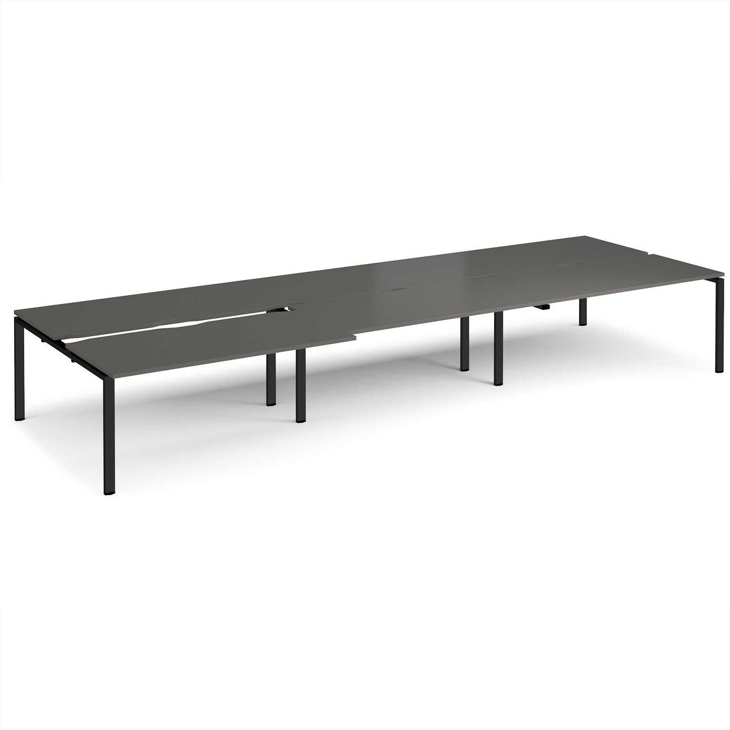 Adapt sliding top triple B2B desks 1600mm deep - STE4816-K-OG