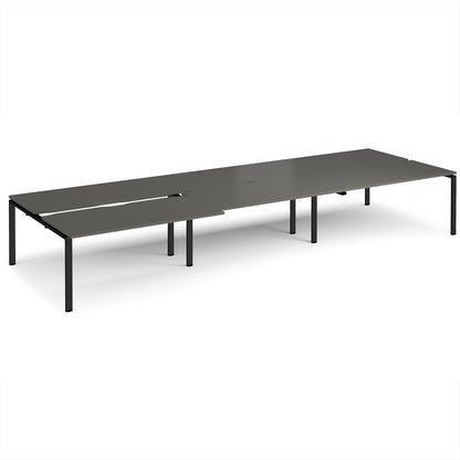 Adapt sliding top triple B2B desks 1600mm deep - STE4816-K-OG