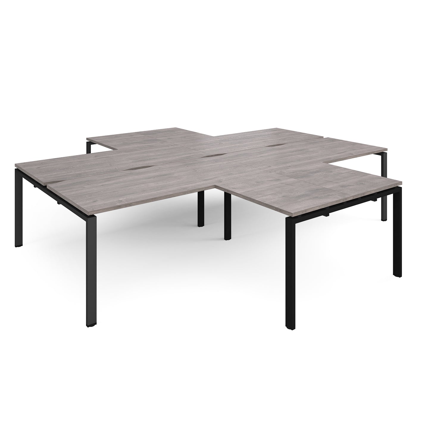 Adapt 4 desk cluster with returns - ER32168-K-GO