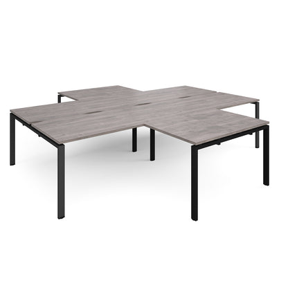 Adapt 4 desk cluster with returns - ER32168-K-GO