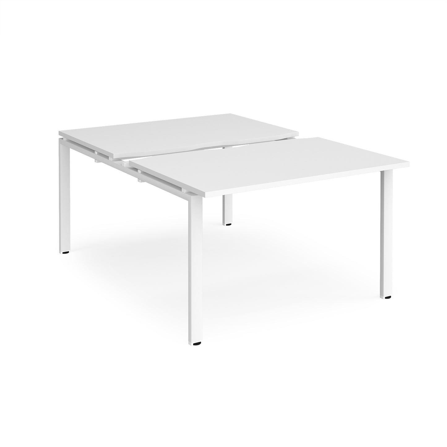 Adapt sliding top B2B desks 1600mm deep - STE1216-WH-WH