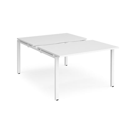 Adapt sliding top B2B desks 1600mm deep - STE1216-WH-WH