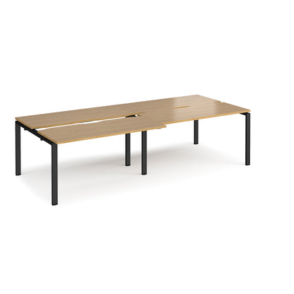 Adapt sliding top double B2B desks 1200mm deep - STE2812-K-O