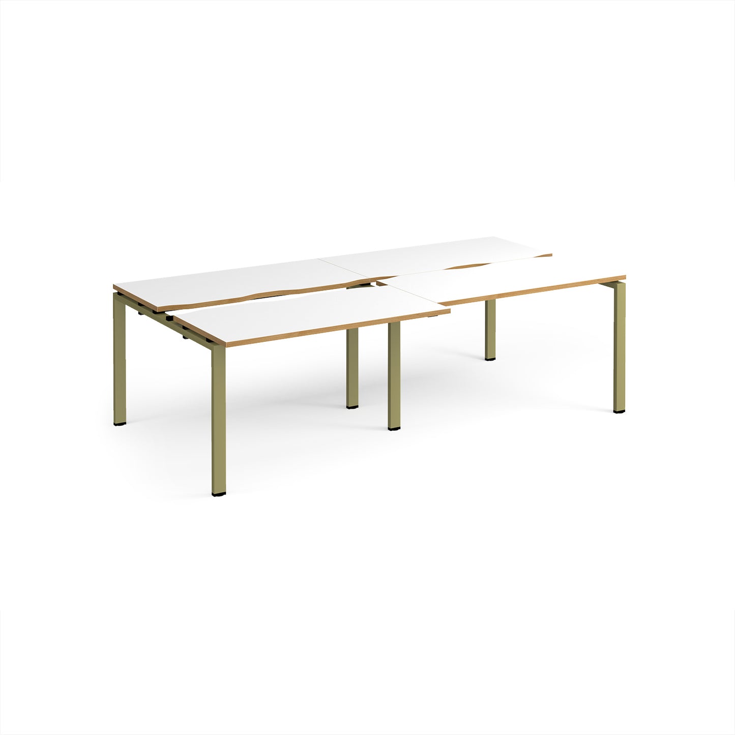 Adapt sliding top double B2B desks 1200mm deep - STE2412-GN-WO