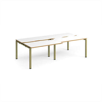Adapt sliding top double B2B desks 1200mm deep - STE2412-GN-WO