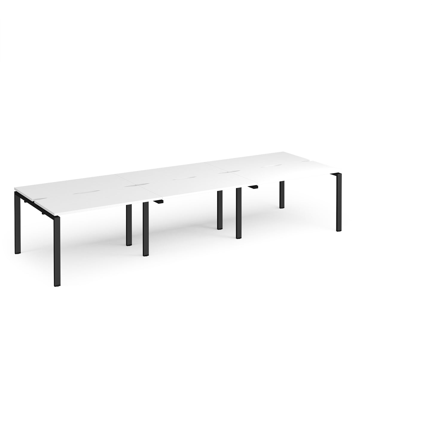 Adapt triple back to back desks 1200mm deep - E3612-K-WH