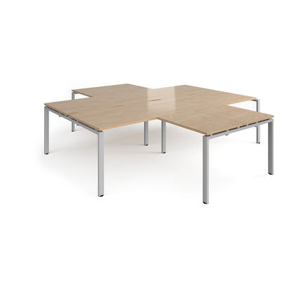 Adapt 4 desk cluster with returns - ER28168-S-KO